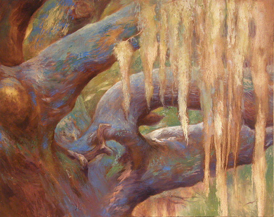 900x716 Spanish Moss Painting By Alla Parsons - Spanish Moss Painting