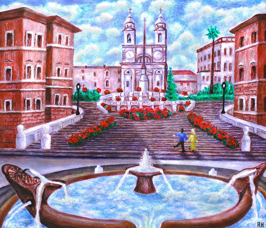 900x770 Spanish Steps - Spanish Painting