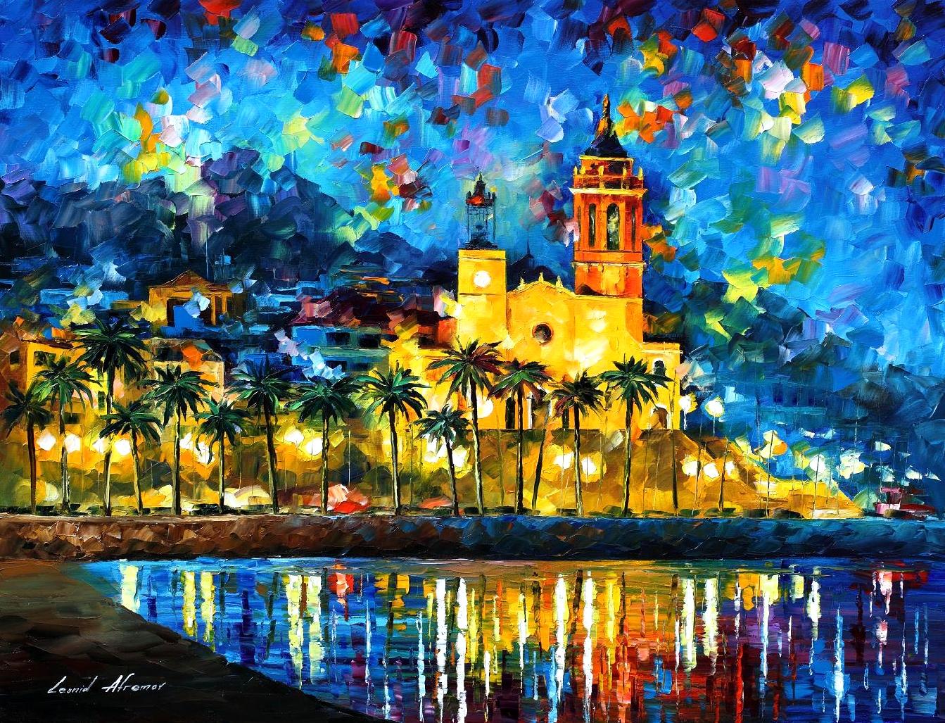 1343x1027 Leonid Afremov, Oil On Canvas, Palette Knife, Buy Original - Spanish Painting