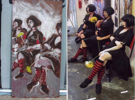 450x334 Spanking The Figurative A New Austin Gallery Captures Dancers - Spanking Painting