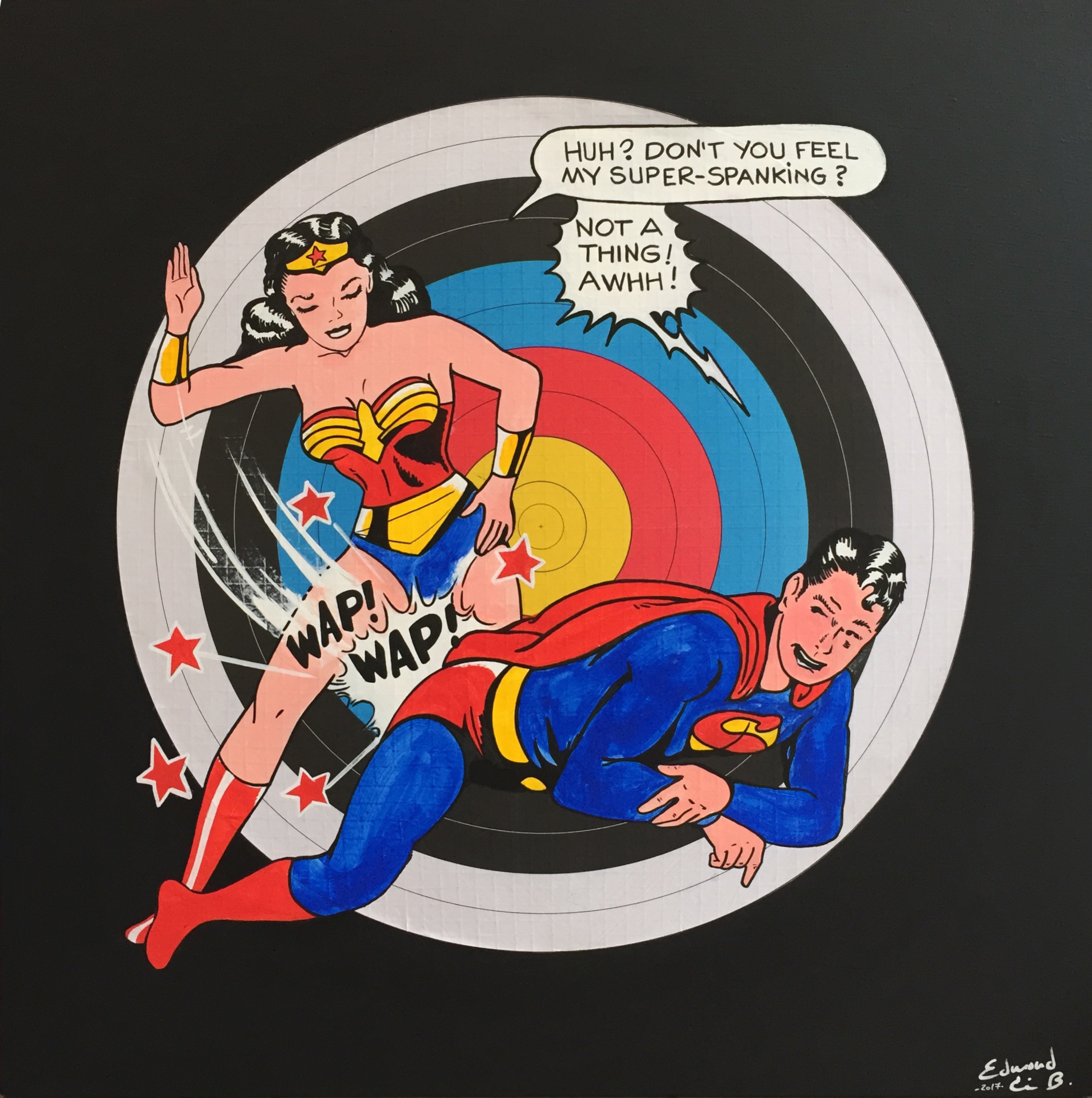 2328x2340 Super Spanking By Edmond Li Bellefroid, 2017 Painting Artsper - Spanking Painting