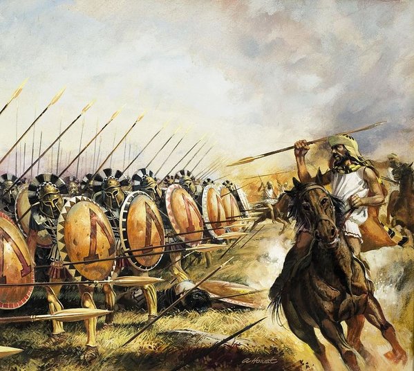 599x536 Spartans Drawings Fine Art America - Sparta City Painting