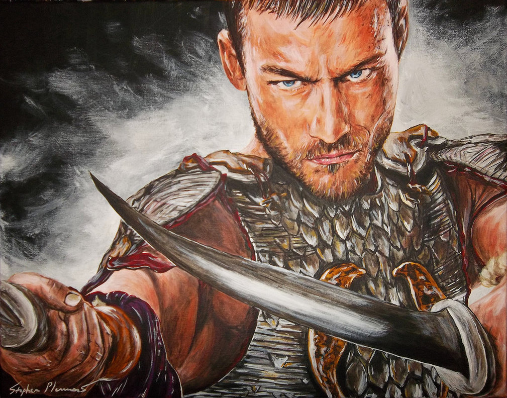 1009x792 Spartacus Acrylic By Murderdoll 197666 - Spartacus Painting