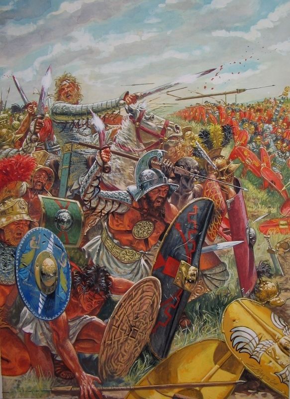 583x800 Spartacus Leading His Men Against Rome - Spartacus Painting