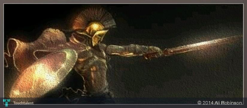 825x361 Spartan Warrior Touchtalent - Spartan Warrior Painting