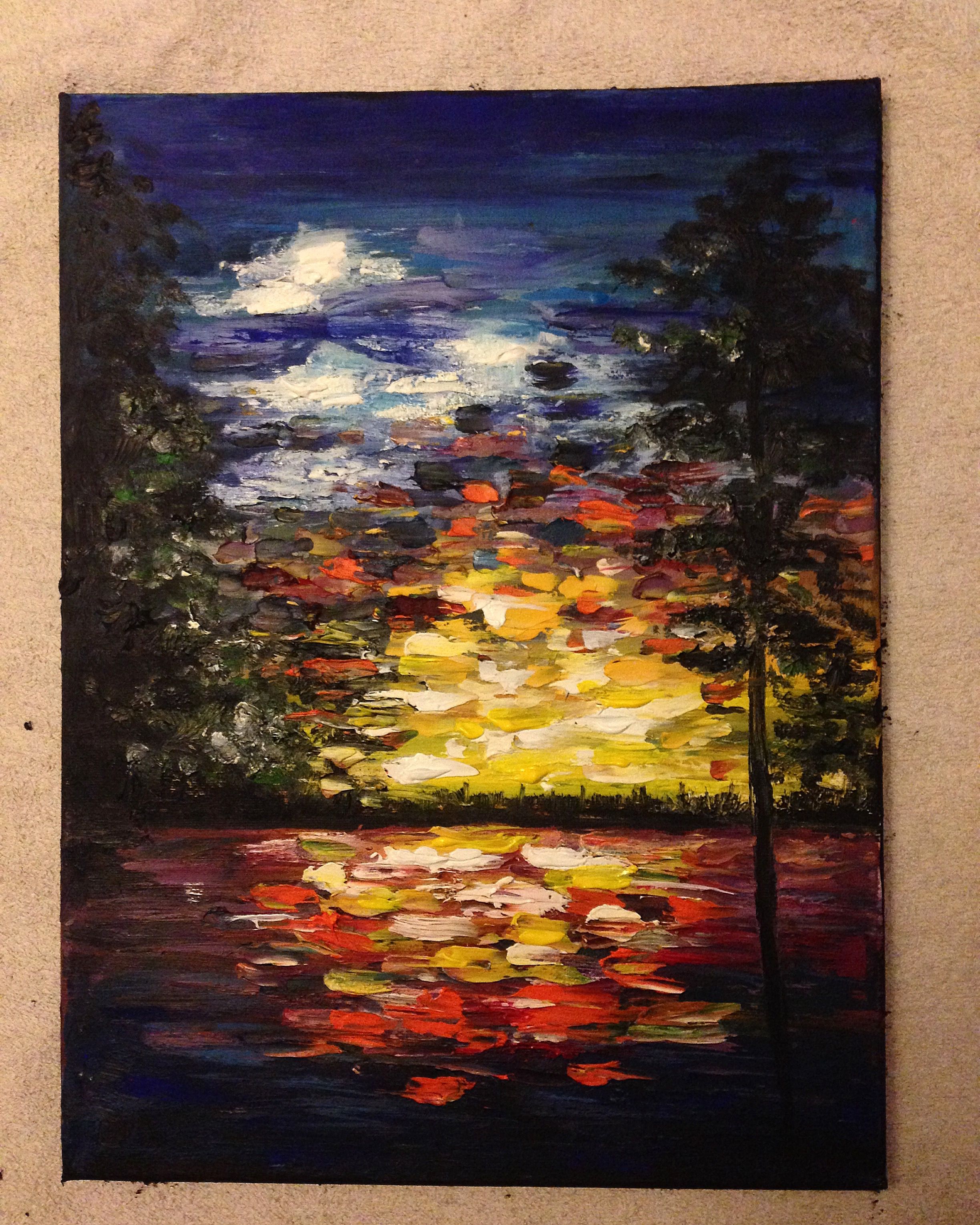 2448x3060 My Sunset - Spatula Painting