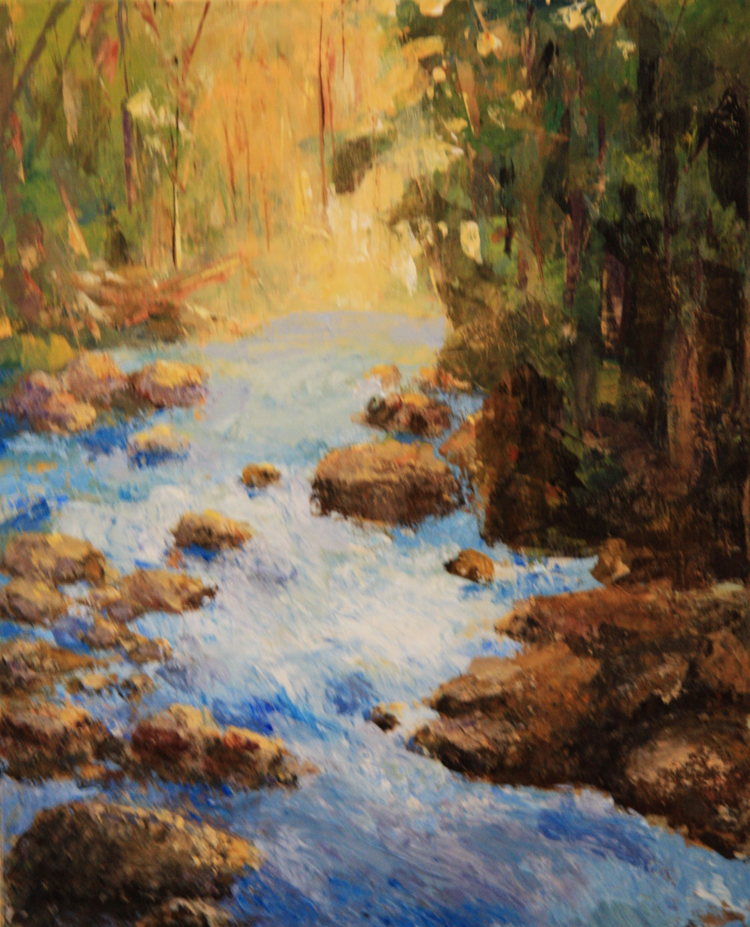 2416x2984 Plein Air Painting (Acrylic) Using Spatula Palette Knife - Spatula Painting