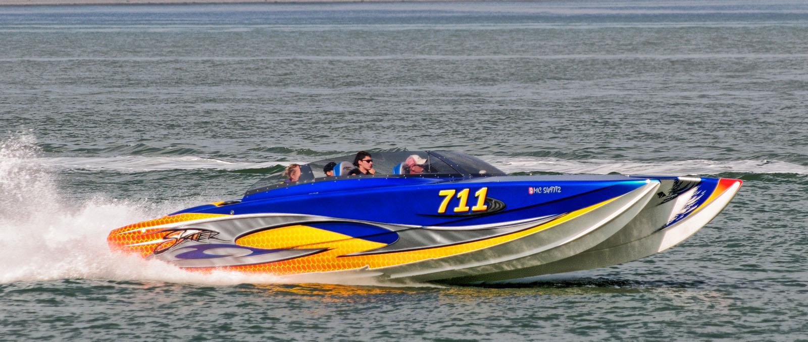 1600x678 Custom Paint And Design Boat Customs - Speed Boat Painting