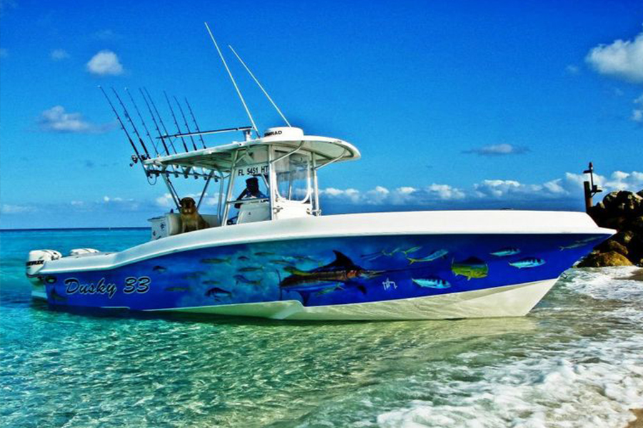 900x600 Refinishing Your Boat It's A Wrap!! Blog Nautical Ventures - Speed Boat Painting