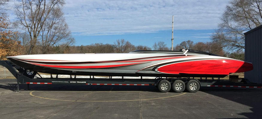875x400 The Art Of Design Wraps Up New 50 Mystic Paint Job - Speed Boat Painting