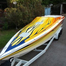250x250 Tims Custom Painting Amp Body Work - Speed Boat Painting