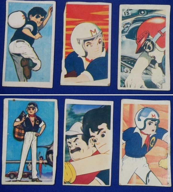 723x800 1960's Speed Racer Japanese Menko Cards Mach Go Go Go - Speed Racer Painting