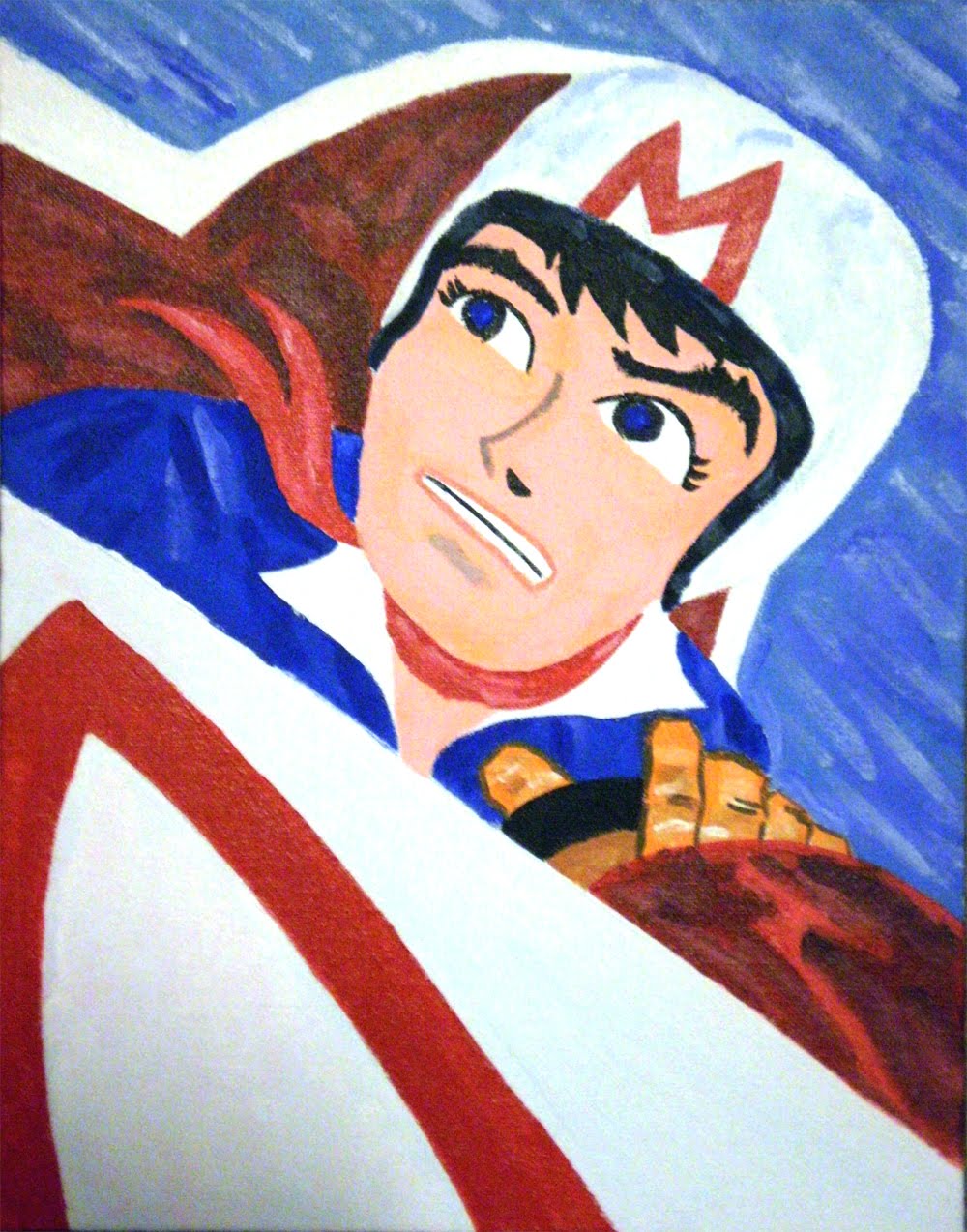 1000x1274 Javzilla A Tribute To Peter Fernandez Of Speed Racer - Speed Racer Painting
