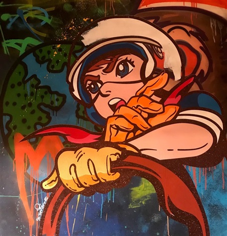 453x470 Speed Racer Around The World By Skyler Grey On Artnet - Speed Racer Painting
