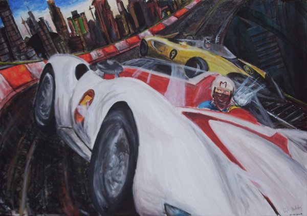600x422 Speed Racer Painting By Ponuryzniwiarz - Speed Racer Painting
