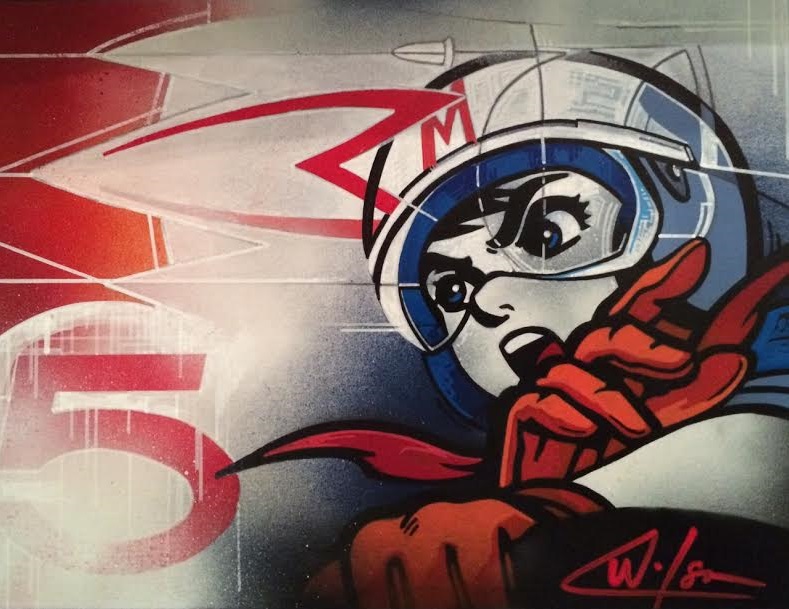 789x609 A Chat With Maestro Miami Based Artist Derek Wilson - Speed Racer Painting