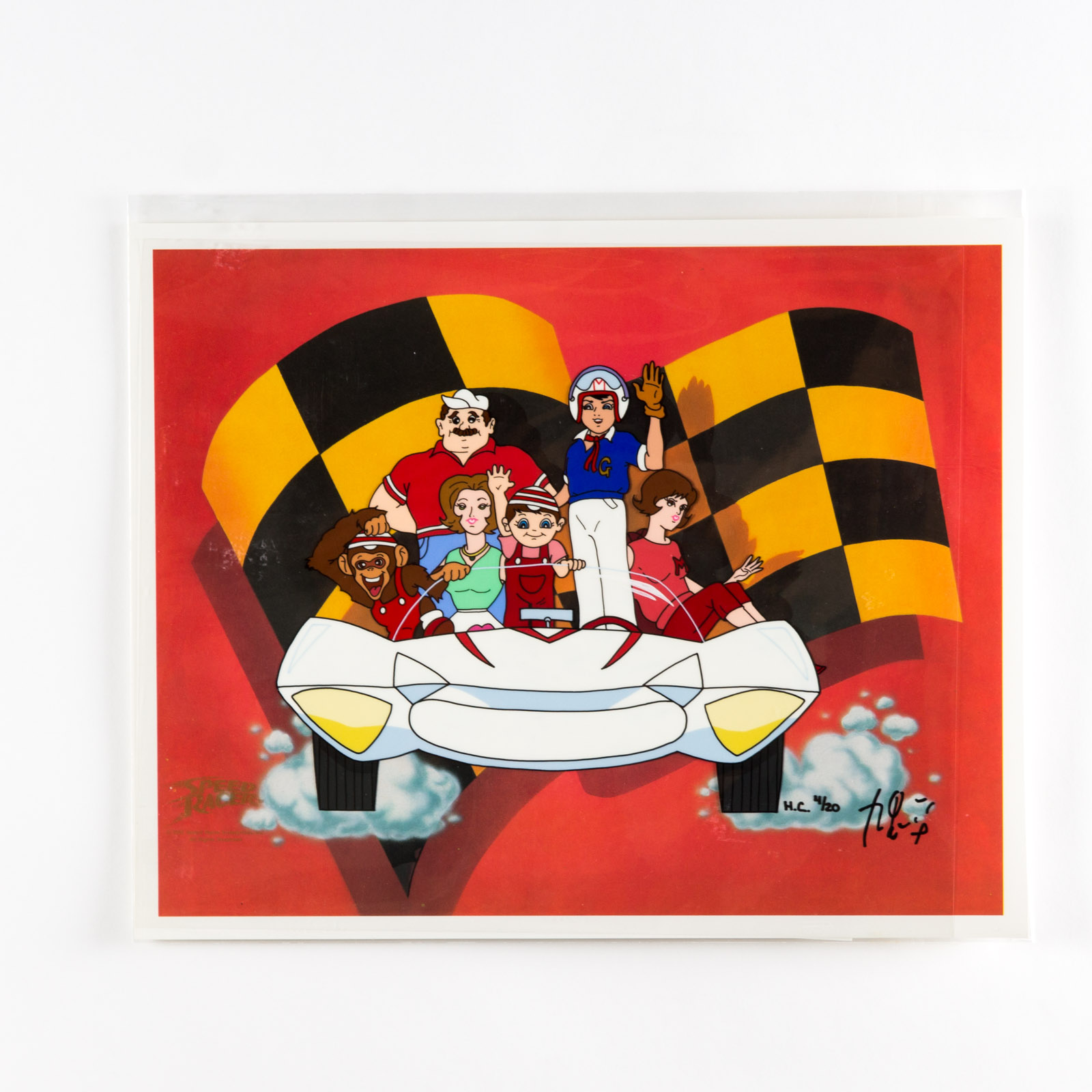 1600x1600 Hand Painted Speed Racer The Racer Family Animation Cel Signed - Speed Racer Painting