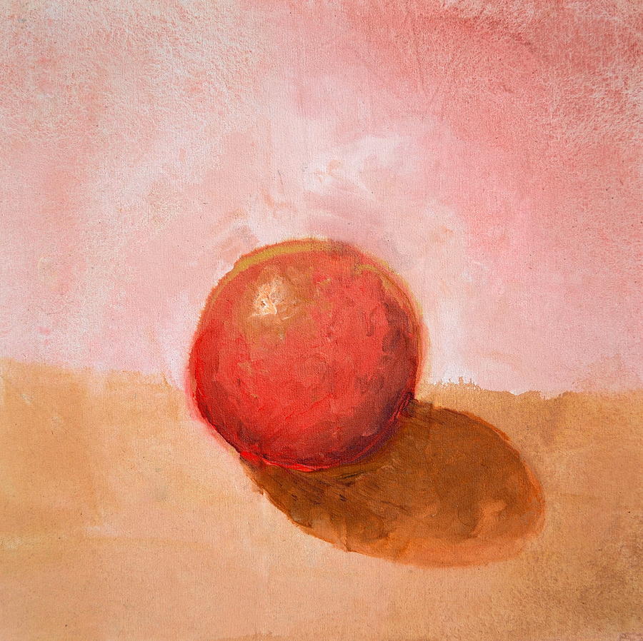 900x898 Red Sphere Still Life Painting By Michelle Calkins - Sphere Painting