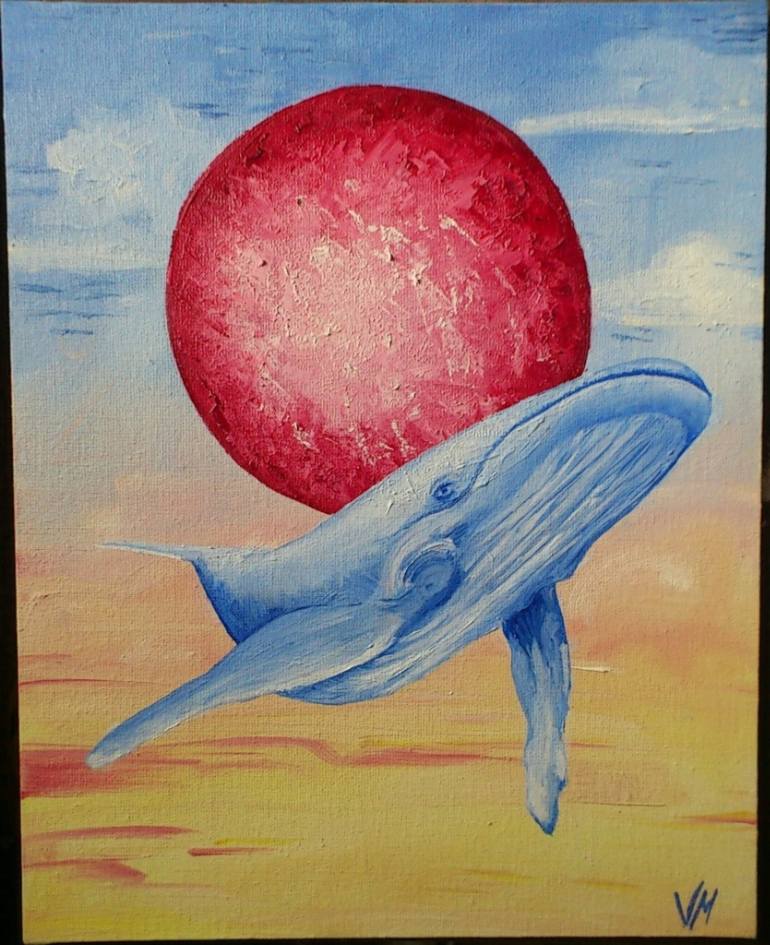770x945 Saatchi Art Whale And Sphere Painting By Vera Markina - Sphere Painting
