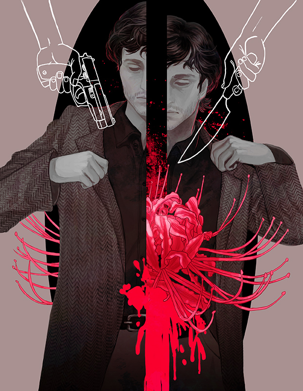 621x801 Red Spider Lily By Kajoi - Spider Lily Painting