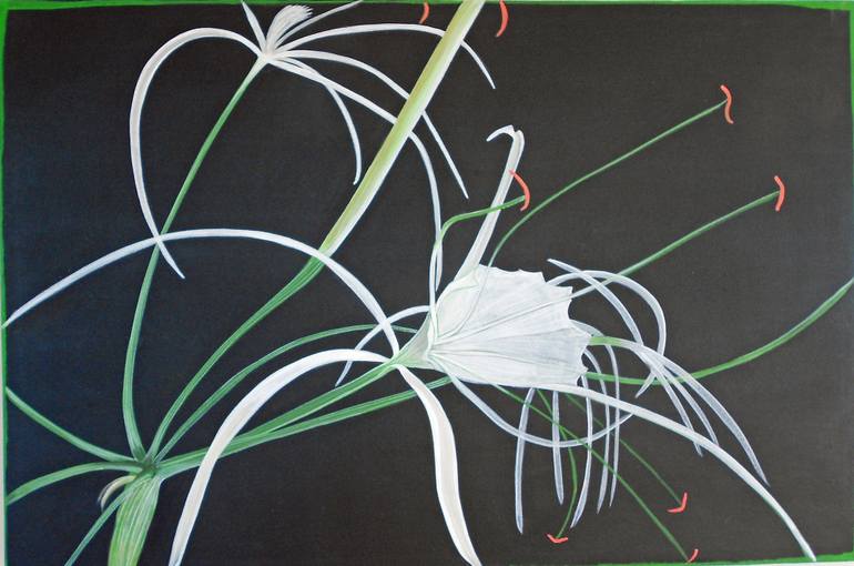 770x510 Saatchi Art Spider Lily Painting By Bruce Burt - Spider Lily Painting