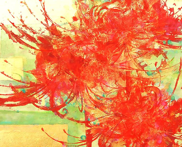 770x624 Saatchi Art Spider Lily Painting By Minako Yamano - Spider Lily Painting