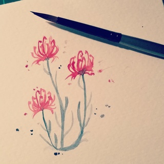 320x320 I Actually Have No Idea What Spider Lily Leaves Look Like So I - Spider Lily Painting