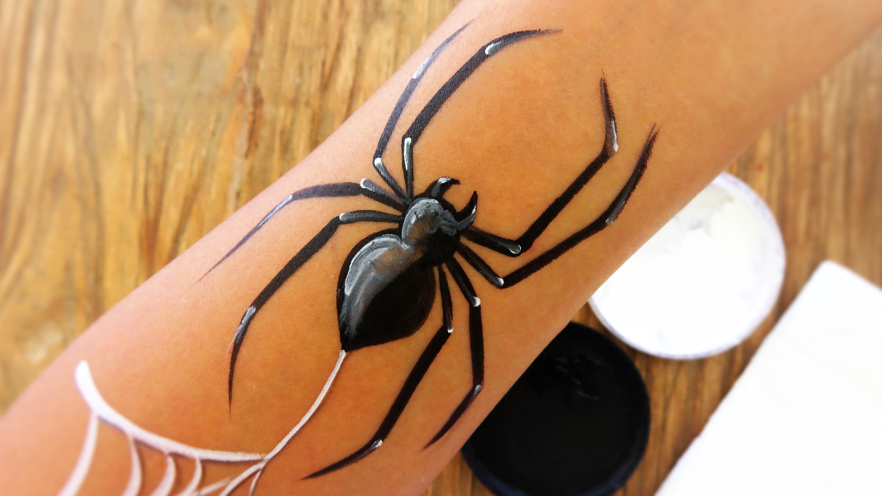 1280x720 How To Paint A Spider, Easy Step By Step Living Art - Spider Painting