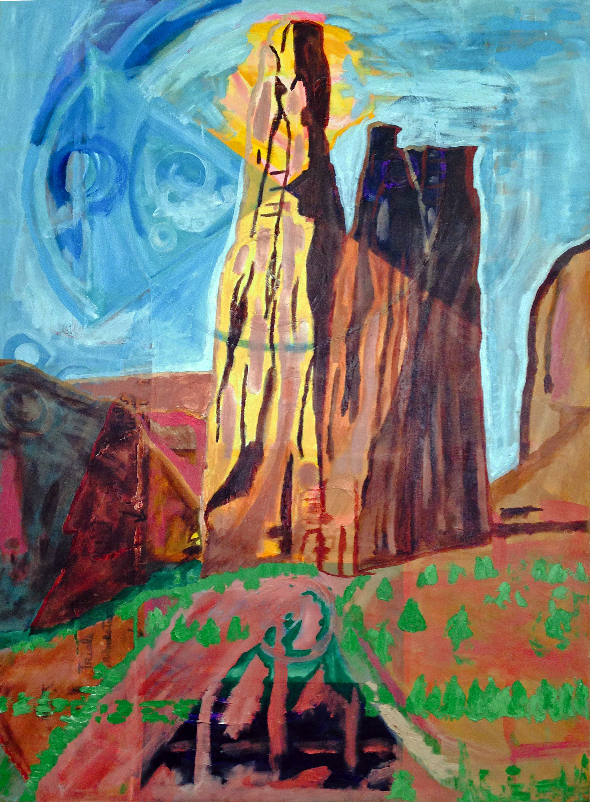 2282x3103 Tim's Spider Rock Santa Fe Art Online - Spider Painting