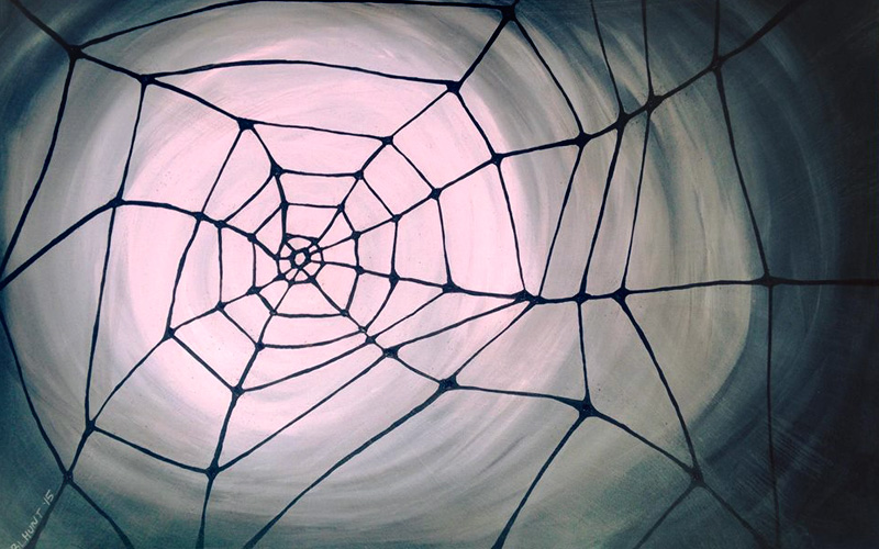 Spider Web Painting at PaintingValley.com | Explore collection of ...