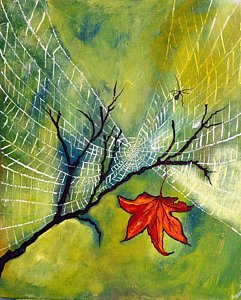241x300 Spider Web Paintings Fine Art America - Spider Web Painting