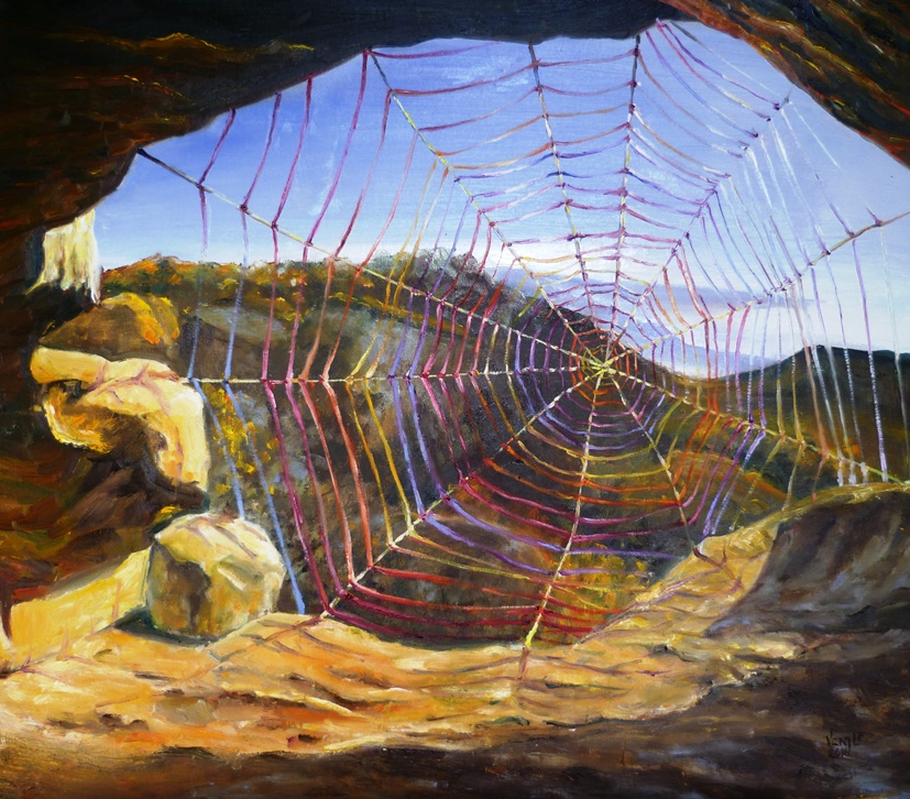 Spider Web Painting at PaintingValley.com | Explore collection of ...