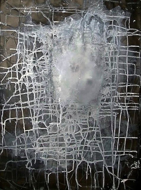 476x640 Emilio Merlina Artwork A Spider Web In My Brain 08 Original - Spider Web Painting