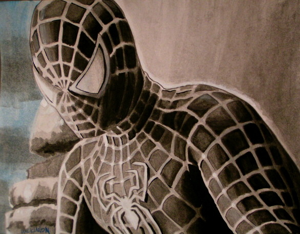 586x457 Spider Man 3 Painting Sample By Sarahwilkinson - Spiderman 3 Painting