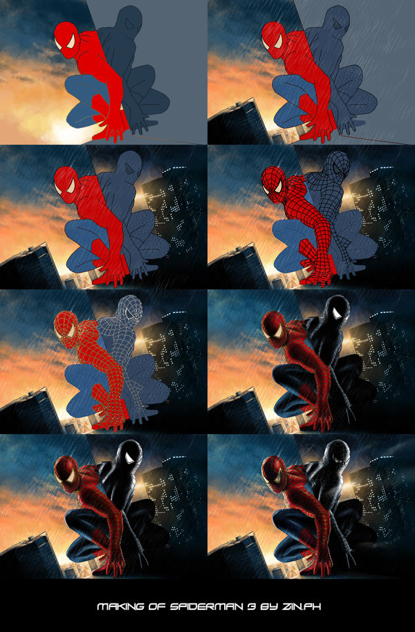 600x913 Making Of Spiderman 3 By Zinph1212 - Spiderman 3 Painting