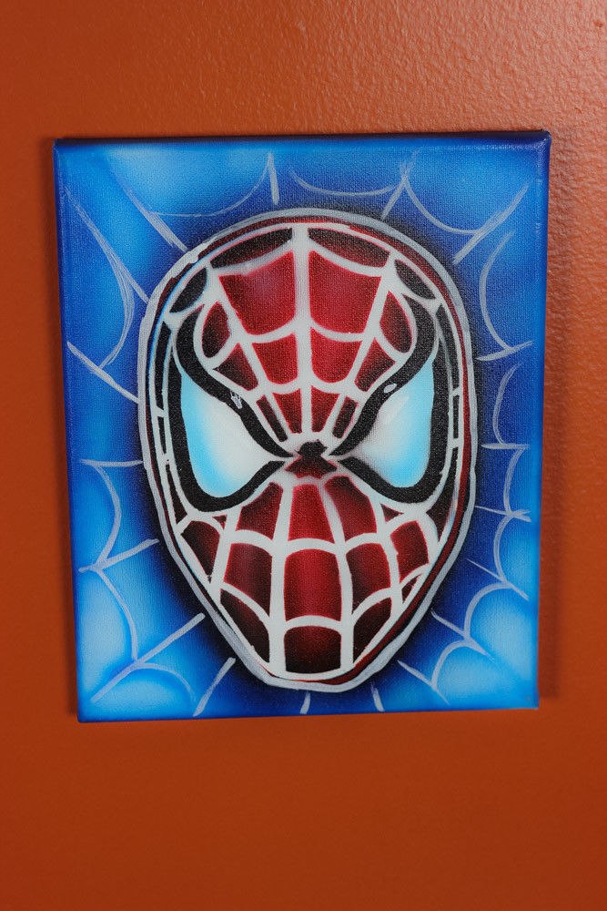 667x1000 Spiderman Marvel 8x10 Spray Painted Canvas - Spiderman Canvas Painting