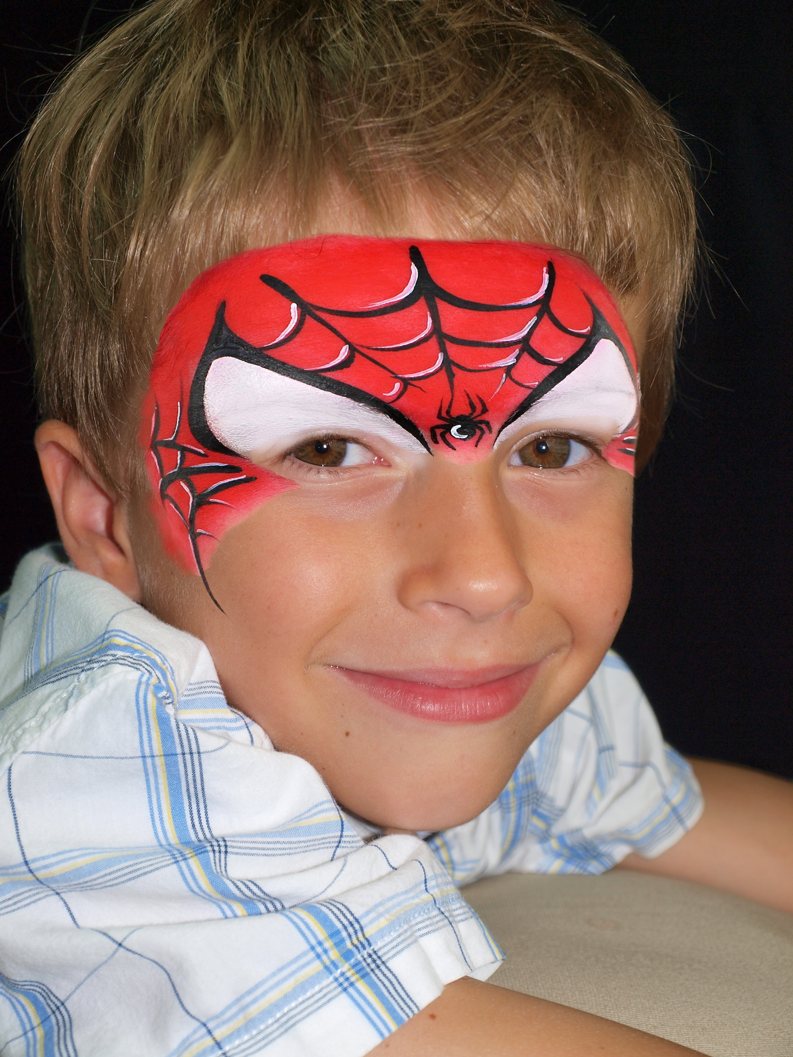 2736x3648 Spiderman Face Paint Louise Cooper - Spiderman Face Painting