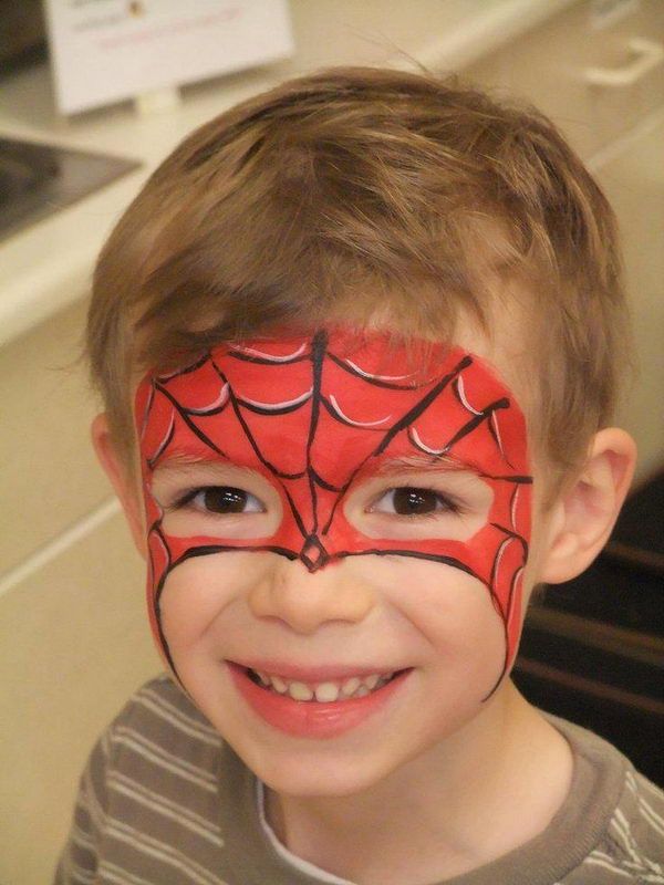 600x800 Spiderman Face Paint. Cool Face Painting Ideas For Kids, Which - Spiderman Face Painting