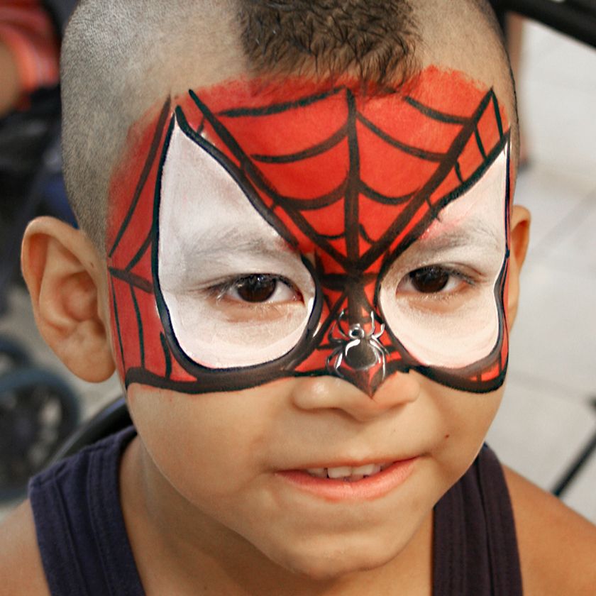 840x840 Spiderman Face Paint Birthday Party Ideas - Spiderman Face Painting