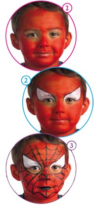 190x416 How To Craft Spiderman Face Painting Instructions - Spiderman Face Painting