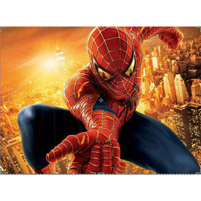 640x640 Cartoon Spider Man 5d Diamond Embroidery Diy Diamond Painting - Spiderman Painting