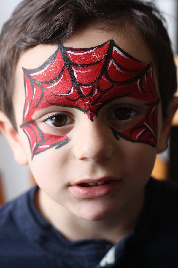 600x902 Maquillage De Superhero - Spiderman Painting For Kids