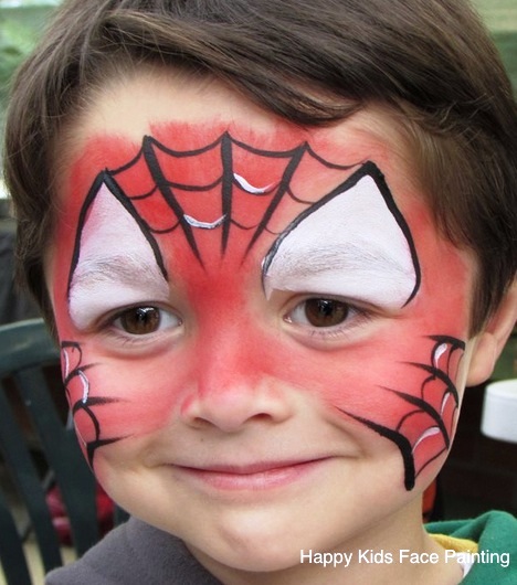 468x530 Spiderman Professional Face Painting And Balloon Twisting - Spiderman Painting For Kids