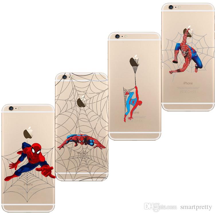 750x750 Iphone 6 Plus Spiderman Painting Clear Case Hard Pc Back Cover - Spiderman Painting Games