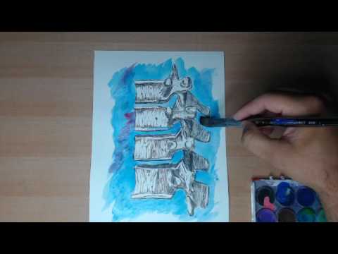 480x360 Spine Painting Using Ink And Cheap Watercolor - Spine Painting