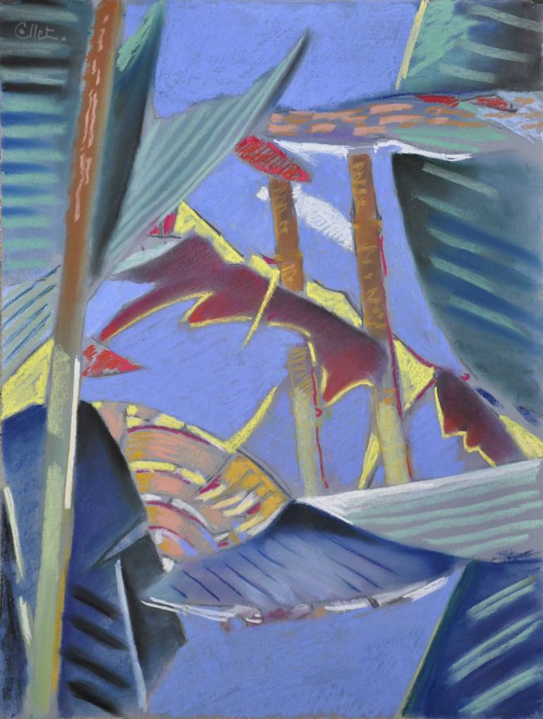 770x1019 Saatchi Art Blue Spine Painting By Bernard Marie Collet - Spine Painting