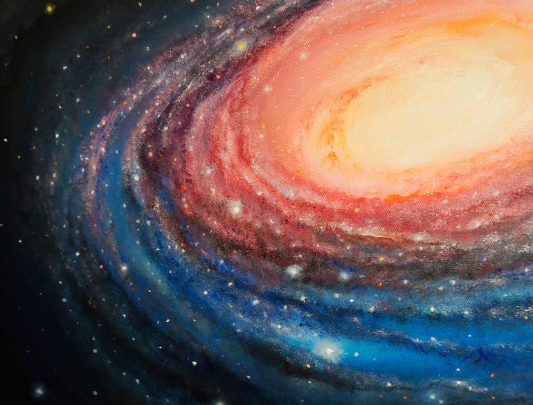 770x585 Saatchi Art Spiral Galaxy Painting By Alexandr Mitiuc - Spiral Galaxy Painting