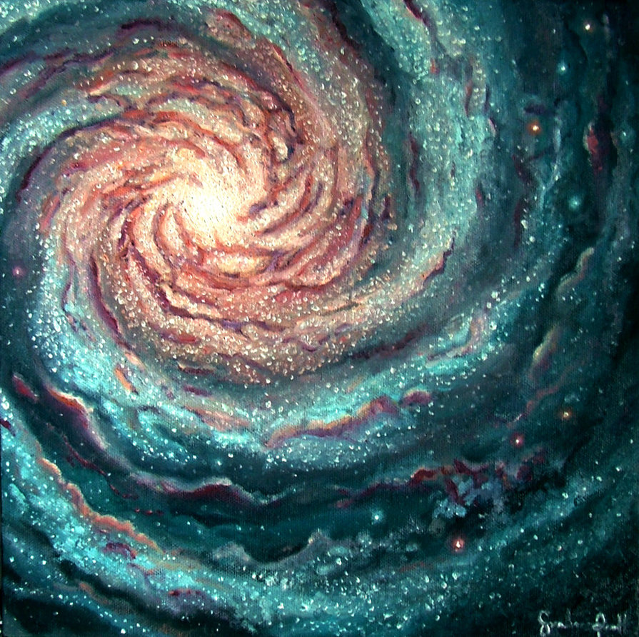895x892 Spiral Galaxy By Grahampratt - Spiral Galaxy Painting