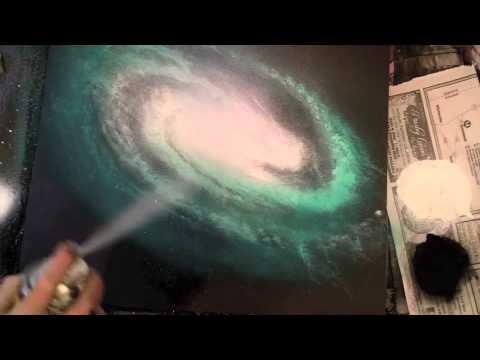 480x360 How To Spray Paint A Spiral Galaxy And Underwater Scene And More - Spiral Galaxy Painting