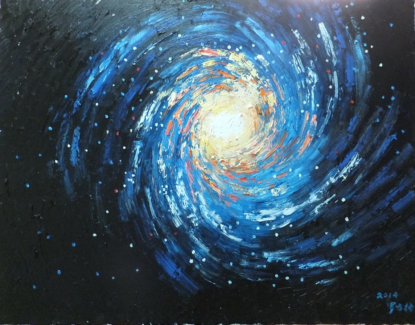 829x650 My Oil Painting Spiral Galaxy - Spiral Galaxy Painting